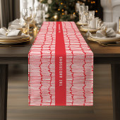 Moderne abstrakte Skandinaviendekoration mit minim Mittelgroßer Tischläufer