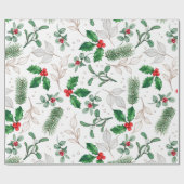 Moderne Abstrakte skandinavische Botanische Weihna Geschenkpapier (Flach)