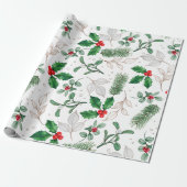 Moderne Abstrakte skandinavische Botanische Weihna Geschenkpapier (Ungerollt)