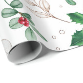 Moderne Abstrakte skandinavische Botanische Weihna Geschenkpapier (Rolleneckpunkt)