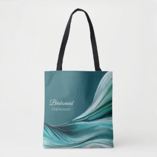 Moderne Abstrakte-Smaragdgrün-Brautjungfer- Tasche