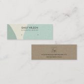 MODERNE ABSTRAKTE SOFT AQUA BLAUE ART STUD DISPLAY MINI VISITENKARTE (Vorne/Hinten)