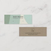 MODERNE ABSTRAKTE SOFT AQUA BLAUE ART STUD DISPLAY MINI VISITENKARTE (Vorne/Hinten)