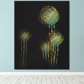 Moderne Abstrakte Sommer-Blume Bäume Leinwanddruck (Insitu (Holzboden))