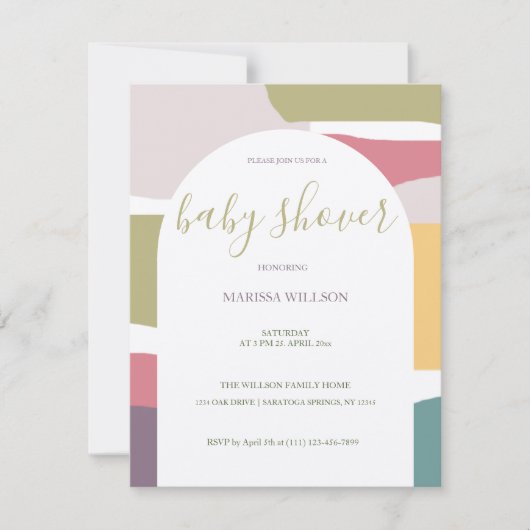 Moderne Abstrakte Sommerfarben Splash (Vorderseite)