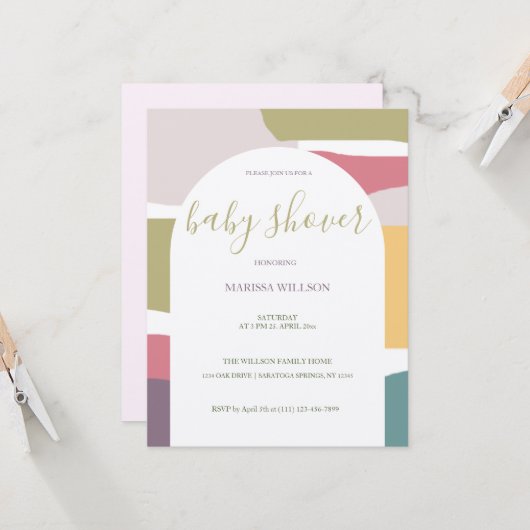 Moderne Abstrakte Sommerfarben Splash (Vorderseite/Rückseite Beispiel)