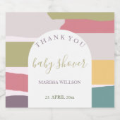 Moderne Abstrakte Sommerfarben Splash Alkoholflaschenetikett (Einzelnes Label)