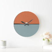 Moderne Abstrakte Sonne und Orangenblauer Sonnenun Große Wanduhr (Zuhause)