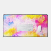 MODERNE ABSTRAKTE SONNENBLUMENFLÜSSE SCHREIBTISCHUNTERLAGE (Tastatur & Maus)