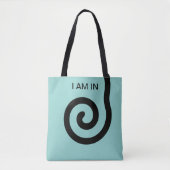 Moderne Abstrakte Spirale auf Aquamarin Tasche (Vorderseite)