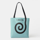 Moderne Abstrakte Spirale auf Aquamarin Tasche (Rückseite)
