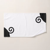 Moderne Abstrakte Spirale in Schwarz & Weiß Badhandtuch Set (Handtuch)