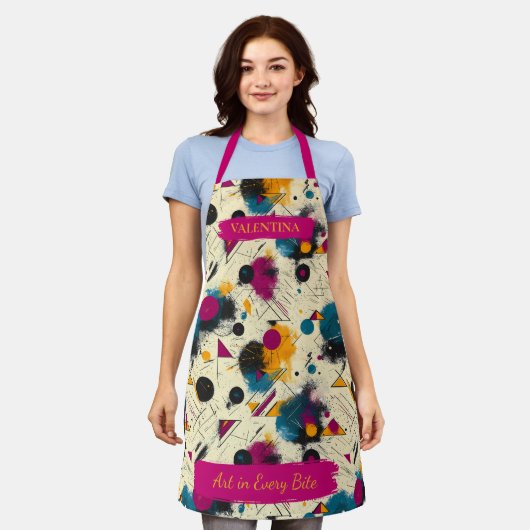 Moderne Abstrakte Splash-Schürze mit Individuelle Schürze (Getragen)