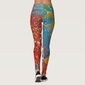 moderne abstrakte Spritzer Leggings (Rückseite)