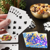 Moderne Abstrakte Spritztechnik Klassische Spielka Spielkarten (In Situ)