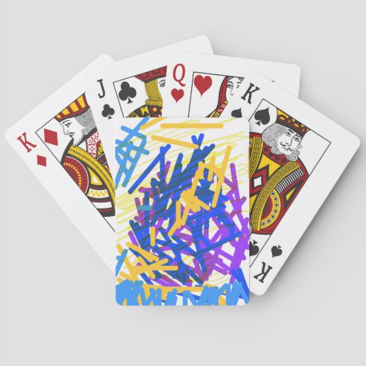 Moderne Abstrakte Spritztechnik Klassische Spielka Spielkarten (Rückseite)