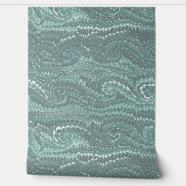 Moderne Abstrakte Stahlblau-Wirbel - Marmormuster Tapete