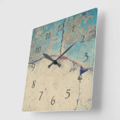 Moderne abstrakte Steinstruktur-Wanduhr Quadratische Wanduhr (Winkel)