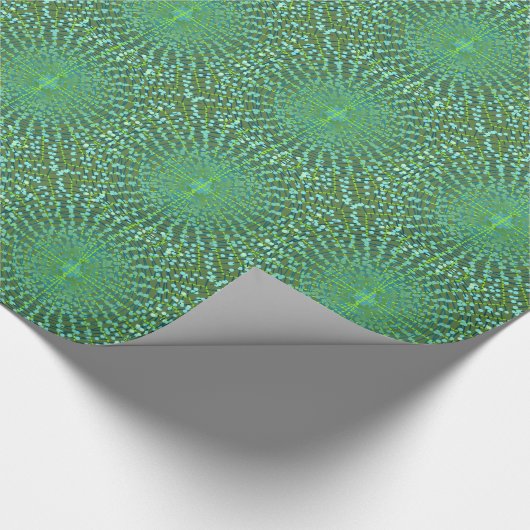 Moderne Abstrakte Sternexplosion, Jade Green und A Geschenkpapier (Ecke)