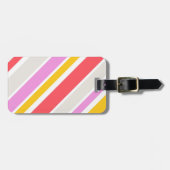 Moderne Abstrakte Streifen Gepäckmarke Gepäckanhänger (Vorderseite horizontal)