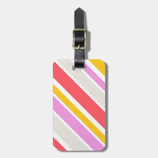 Moderne Abstrakte Streifen Gepäckmarke Gepäckanhänger (Vorderseite vertikal)