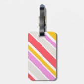 Moderne Abstrakte Streifen Gepäckmarke Gepäckanhänger (Rückseite vertikal)