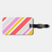 Moderne Abstrakte Streifen Gepäckmarke Gepäckanhänger (Rückseite horizontal)
