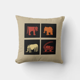 Moderne abstrakte Symbole und Motive afrikanische  Kissen