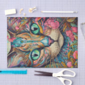 Moderne abstrakte Tabby-Katze Seidenpapier (Handwerk)