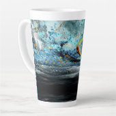 Moderne Abstrakte Tasse in Blau und Schwarz (Linke Ecke)