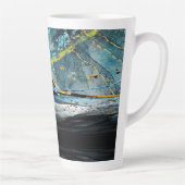 Moderne Abstrakte Tasse in Blau und Schwarz (Rechts)