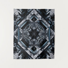 Moderne Abstrakte Technik: Geo-Cyberpunk ZX-91 Wandteppich