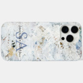 Moderne Abstrakte Telefonzelle mit Initialen und N Case-Mate iPhone Hülle (Rückseite (Horizontal))