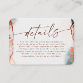 Moderne Abstrakte Terra Cotta Hochzeit im Herbst D Begleitkarte (Vorderseite)