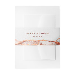 Moderne Abstrakte Terra Cotta Hochzeit im Herbst Einladungsbanderole