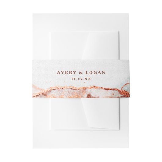 Moderne Abstrakte Terra Cotta Hochzeit im Herbst Einladungsbanderole (Vorderseite Beispiel)