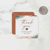 Moderne Abstrakte Terra Cotta Hochzeit im Herbst V Mitteilungskarte (Vorderseite/Rückseite Beispiel)