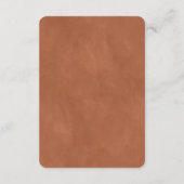 Moderne Abstrakte Terra Cotta Hochzeitsempfehlung Begleitkarte (Rückseite)