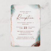 Moderne Abstrakte Terra Cotta Hochzeitsempfehlung Begleitkarte (Vorderseite)