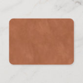 Moderne Abstrakte Terra Cotta Wedding Website UAWG Begleitkarte (Rückseite)