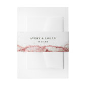 Moderne Abstrakte Terra Rosa Pink Hochzeit Einladungsbanderole (Vorderseite Beispiel)