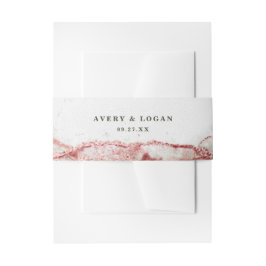 Moderne Abstrakte Terra Rosa Pink Hochzeit Einladungsbanderole