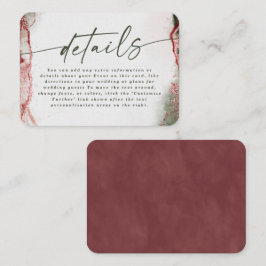 Moderne Abstrakte Terra Rosa Rosa Rosa Hochzeitsde Begleitkarte