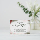 Moderne Abstrakte Terra Rosa Wedding Website UAWG Begleitkarte (Stehend Vorderseite)