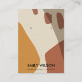 MODERNE ABSTRAKTE TERRACOTTA ART EARRING DISPLAY VISITENKARTE (Vorderseite)