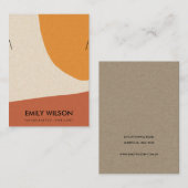 MODERNE ABSTRAKTE TERRACOTTA ART NECKLACE DISPLAY VISITENKARTE (Vorne/Hinten)