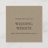 MODERNE ABSTRAKTE TERRACOTTA ART WEDING WEBSITE QUADRATISCHE VISITENKARTE (Rückseite)