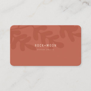 Moderne Abstrakte Terracotta Brown Botanische Blä Visitenkarte