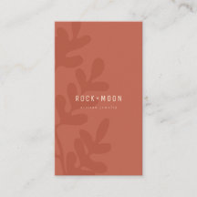 Moderne Abstrakte Terracotta Brown Botanische Blät