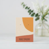 MODERNE ABSTRAKTE TERRACOTTA RED ART EARRING DISPL VISITENKARTE (Stehend Vorderseite)